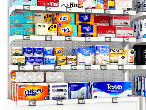Tissue and Toilet Papers Display LB26 3D Model