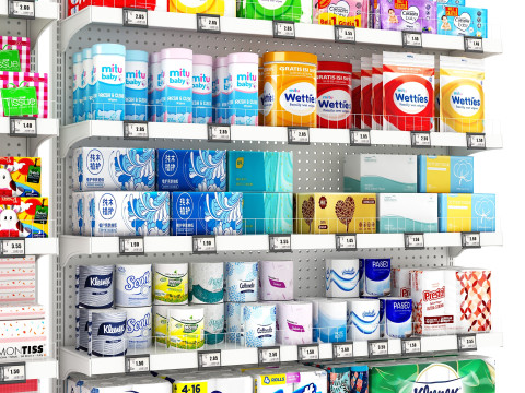 Tissue and Toilet Papers Display LB26 Model 3D
