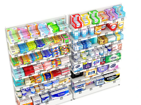 Tissue and Toilet Papers Display LB26 3D Model