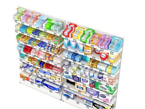Tissue and Toilet Papers Display LB26 3D Model