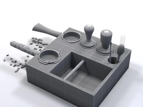 Barista Coffee Station 01 CM011 3D Model