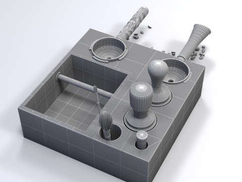 バリスタ コーヒーステーション 01 CM011 3Dモデル