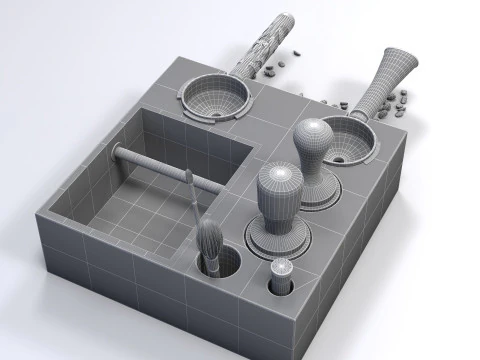 Barista Coffee Station 01 CM011 3D Model