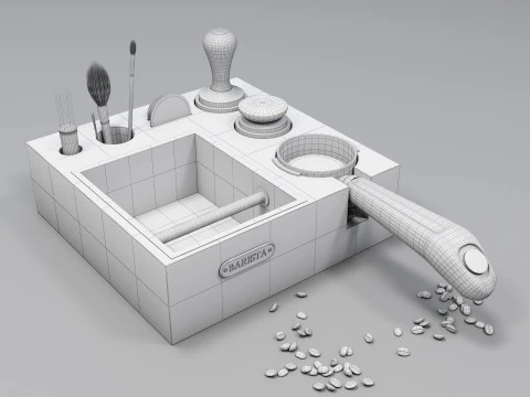 Barista Coffee Station 02 CM012 3D Model