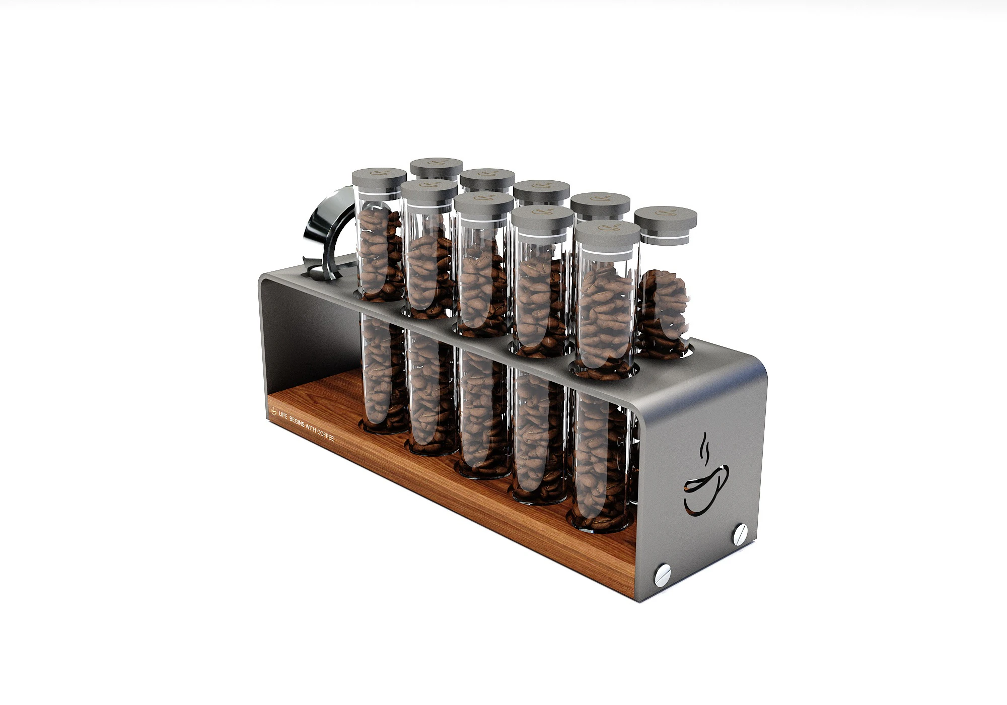 Coffee Bean Display 01 CM016 3D Model .c4d .max .obj .3ds .fbx .stl .blend 