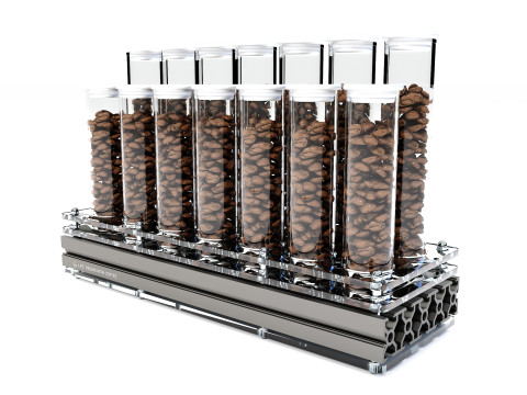 Expositor de gr&atilde;os de caf&eacute; 02 CM017 Modelo 3D