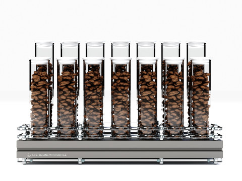 Expositor de gr&atilde;os de caf&eacute; 02 CM017 Modelo 3D