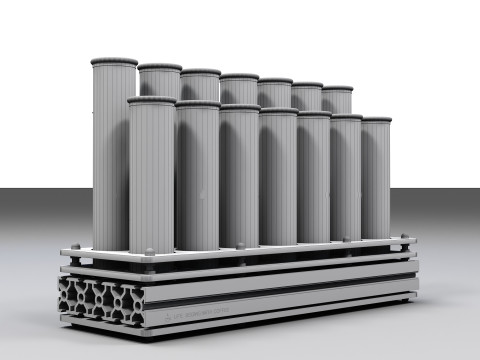 Expositor de gr&atilde;os de caf&eacute; 02 CM017 Modelo 3D