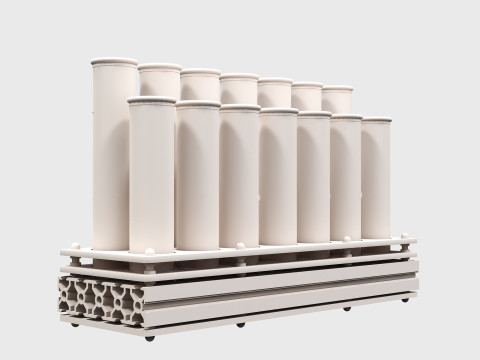 Expositor de gr&atilde;os de caf&eacute; 02 CM017 Modelo 3D