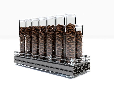 Expositor de gr&atilde;os de caf&eacute; 02 CM017 Modelo 3D