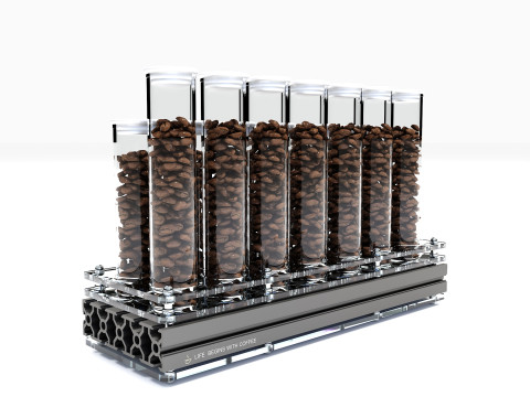 Expositor de gr&atilde;os de caf&eacute; 02 CM017 Modelo 3D