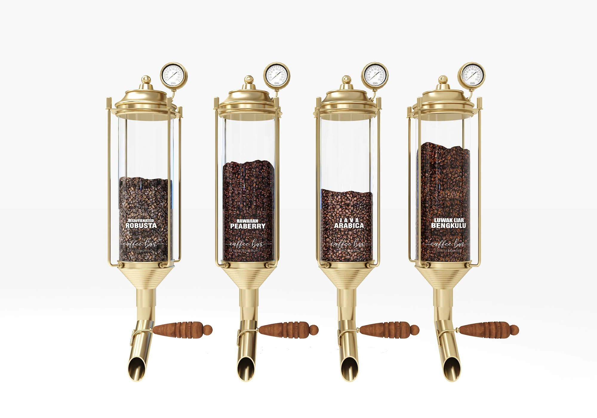 Coffee Bean Dispenser 01 CM21 3D Model .c4d .max .obj .3ds .fbx .stl .blend