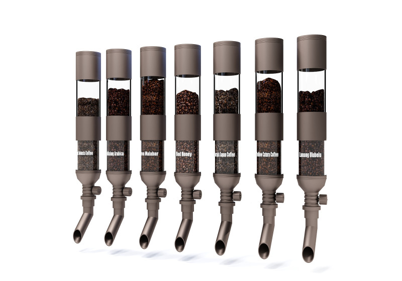 Coffee Bean Dispenser 03 CM23 3D Model .c4d .max .obj .3ds .fbx .stl .blend 