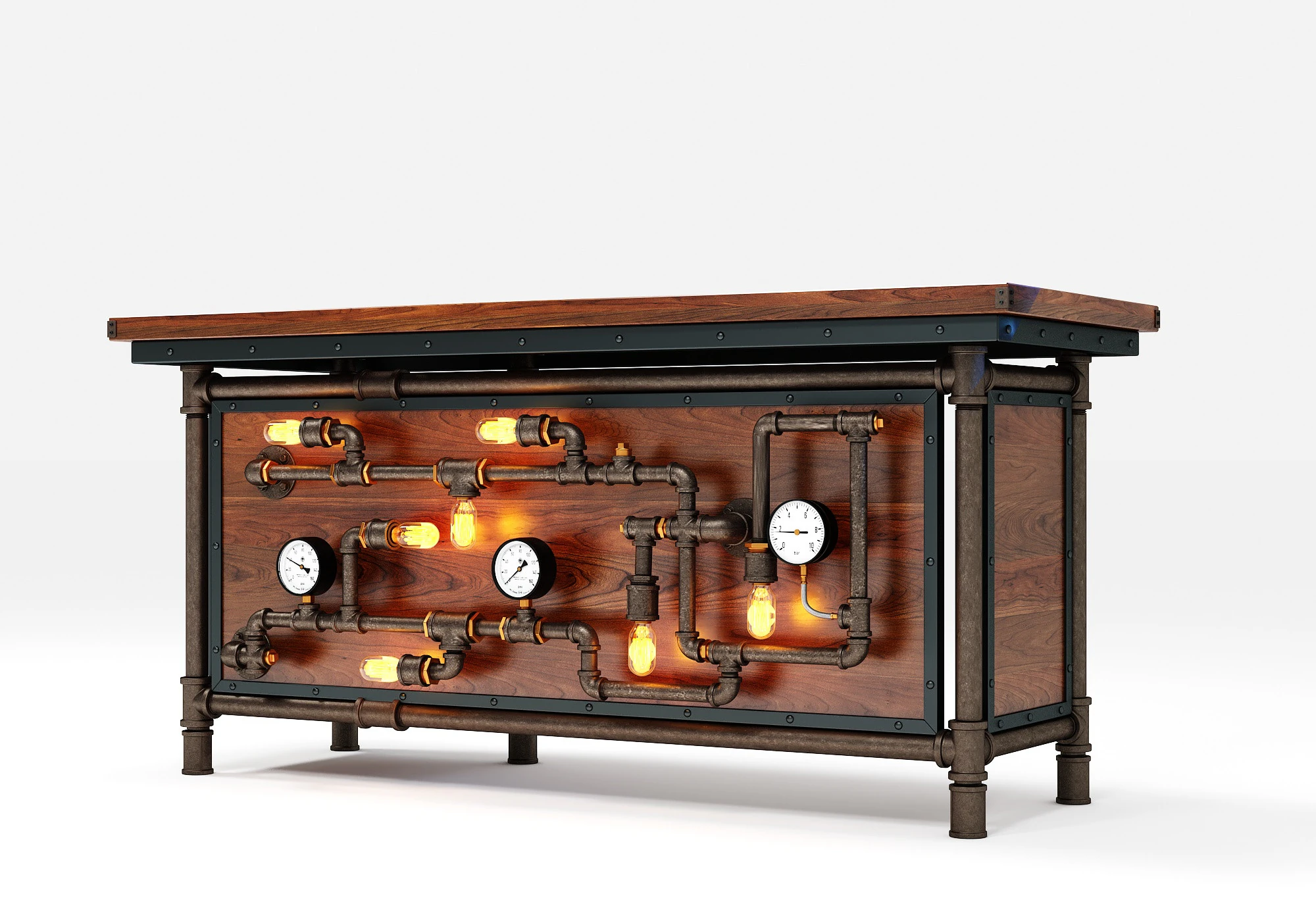 Office Desk OD01 3D Model .c4d .max .obj .3ds .fbx .stl .blend 