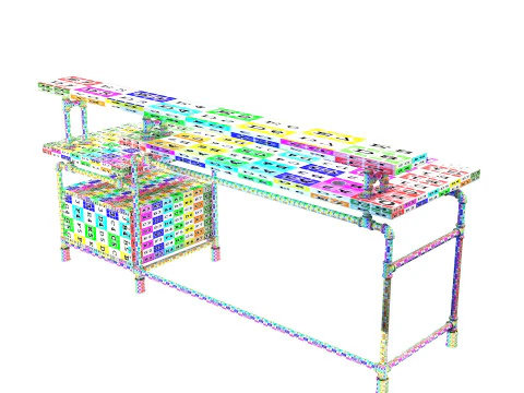 B&uuml;roschreibtisch OD02 3D Modell