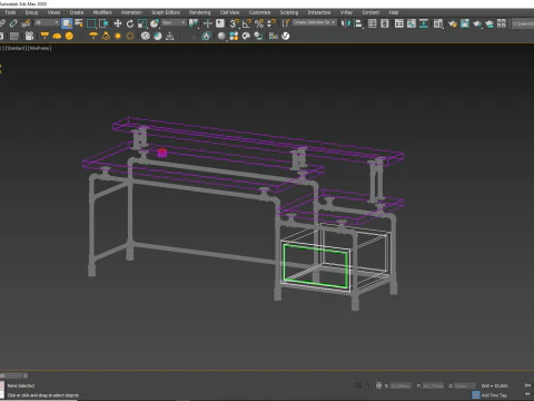 B&uuml;roschreibtisch OD02 3D Modell