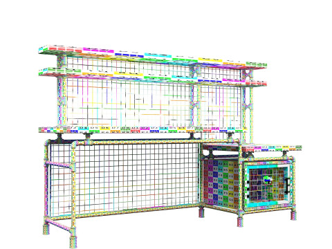 Escritorio de oficina OD03 Modelo 3D