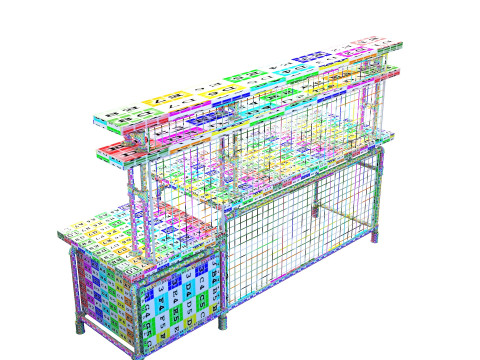 Escritorio de oficina OD03 Modelo 3D