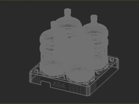 Pallet for Water Bottle Gallon 19 litre 3D Model