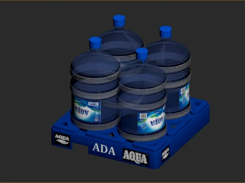 Pallet for Water Bottle Gallon 19 litre 3D Model