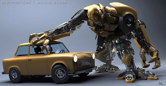 robot decepticon 3D Model .c4d .max .obj .3ds .fbx .stl .blend 