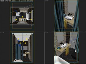 modern bathroom Modèle 3D