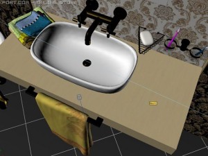 modern bathroom Modèle 3D