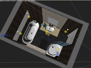 modern bathroom Modèle 3D