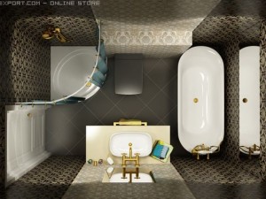modern bathroom Modèle 3D