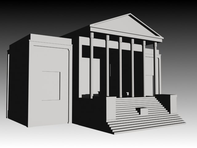 ancient temple 3D Модель .c4d .max .obj .3ds .fbx .stl .blend 