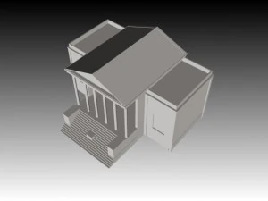 antico tempio Modello 3D