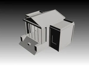 antico tempio Modello 3D