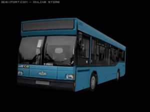 low-poly bus pack 3D 모델
