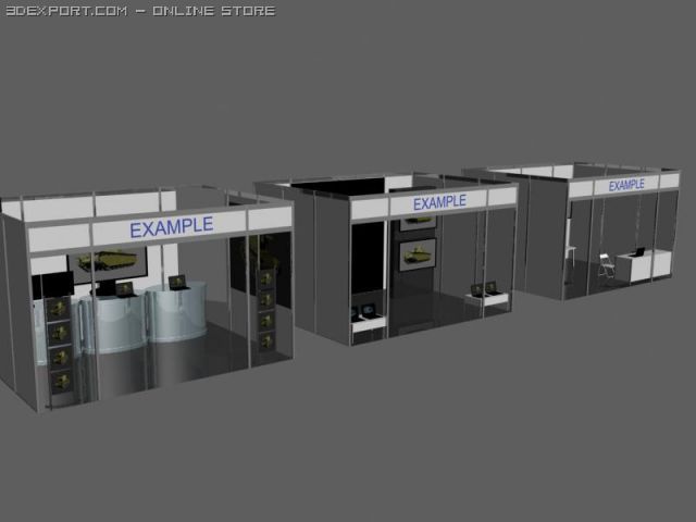 trade stand Modelo 3D .c4d .max .obj .3ds .fbx .stl .blend 