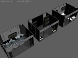trade stand Modelo 3D