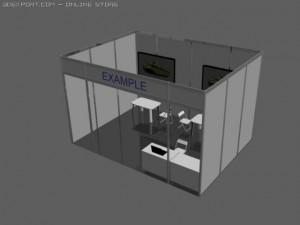 trade stand Modelo 3D
