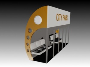 bus stop Modèle 3D