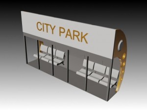 bus stop Modèle 3D