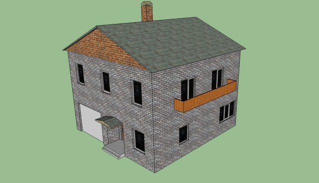 house 3Dモデル .c4d .max .obj .3ds .fbx .stl .blend 