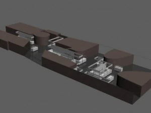 centro espositivo Modello 3D