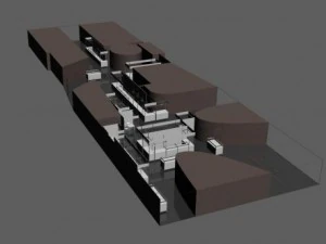 centro espositivo Modello 3D