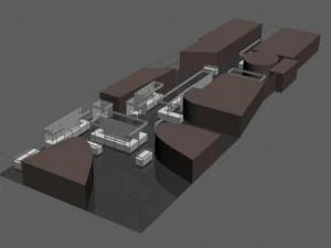 centro espositivo Modello 3D