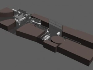 centro espositivo Modello 3D