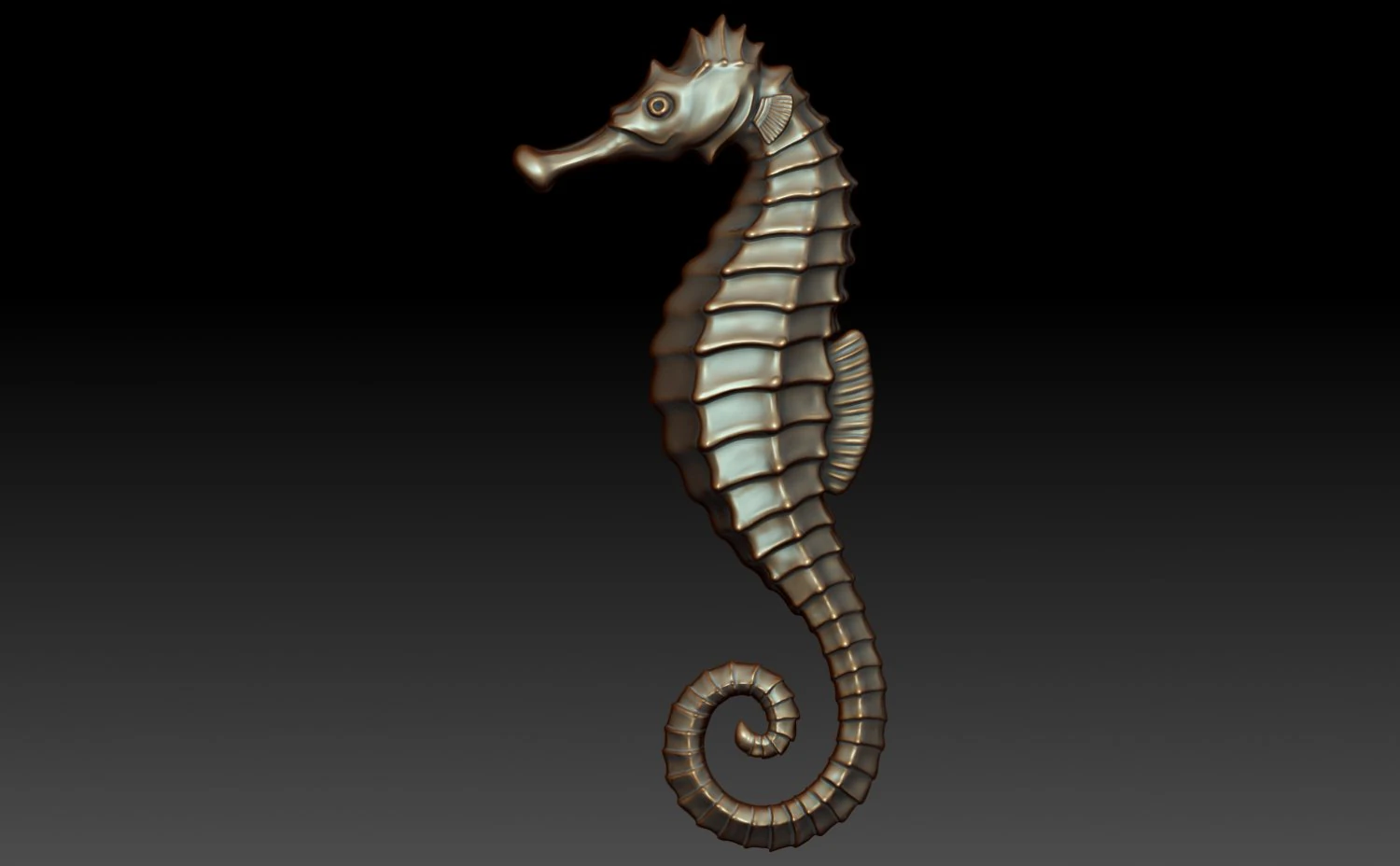 seahorse 3D Print Model .c4d .max .obj .3ds .fbx .stl .blend 