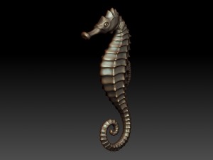 seahorse 3D 프린트 모델
