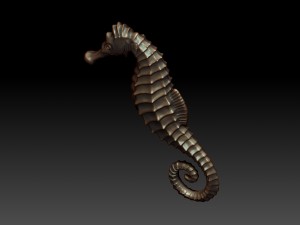 seahorse 3D 프린트 모델