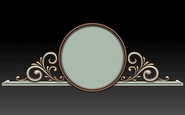 decorative mirror 3D Model .c4d .max .obj .3ds .fbx .stl .blend 
