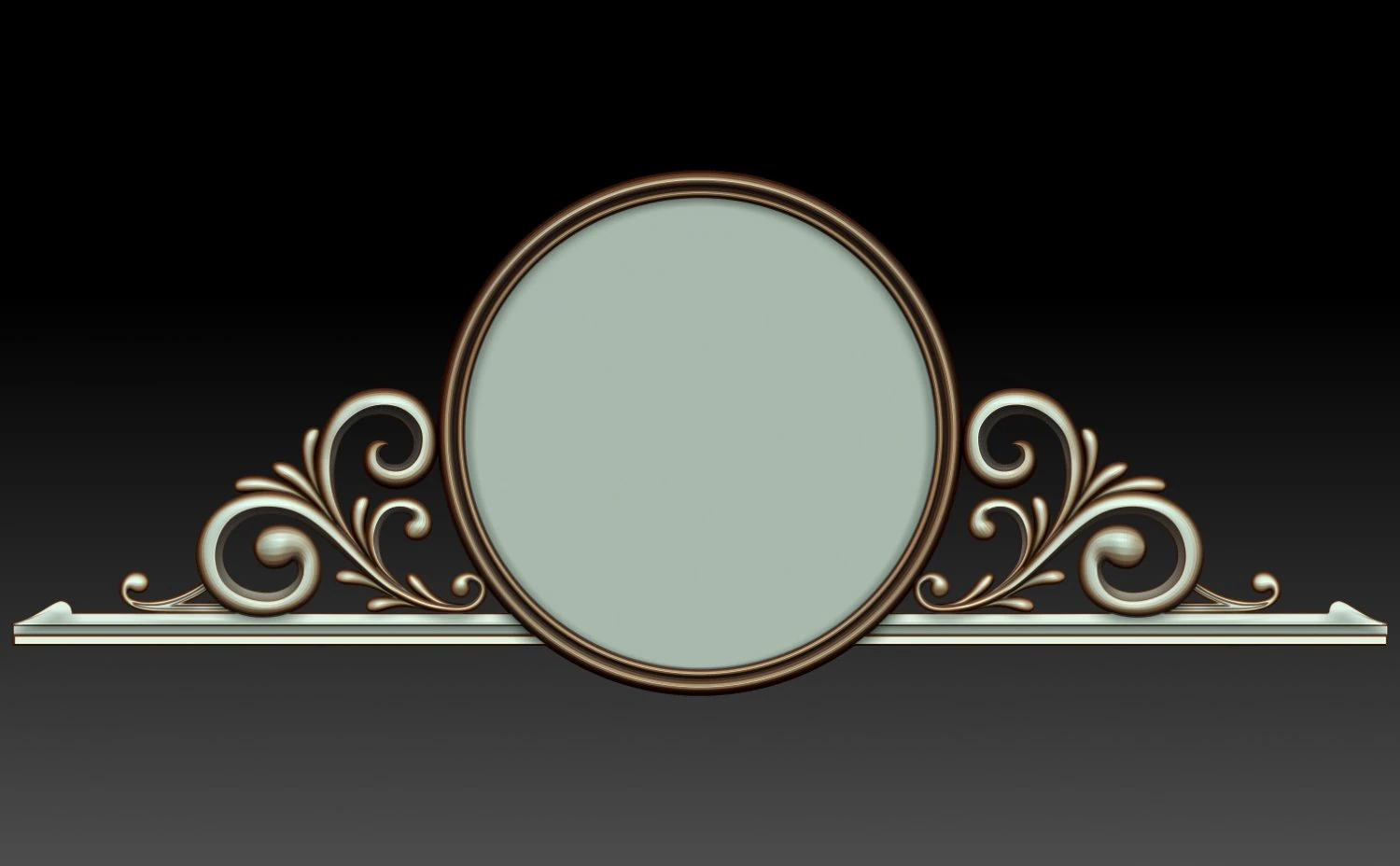 decorative mirror 3D Model .c4d .max .obj .3ds .fbx .stl .blend 