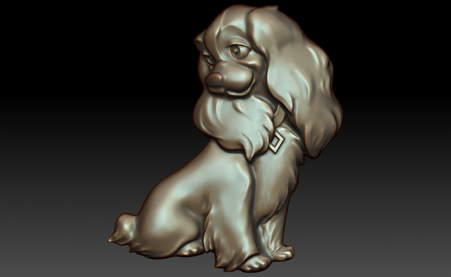 cartoon dog 3D Print Model .c4d .max .obj .3ds .fbx .stl .blend