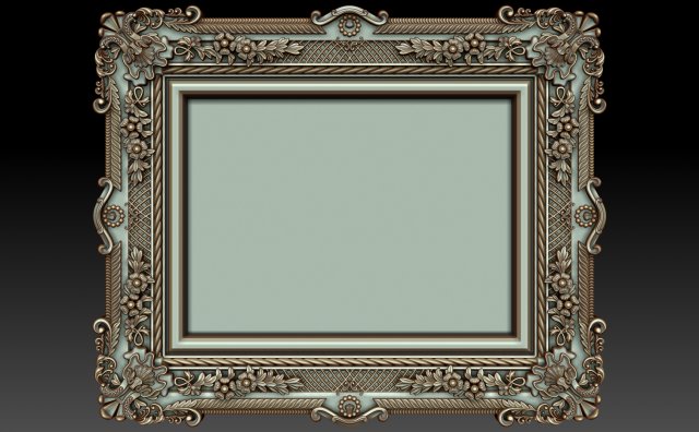 decorative frame 2 3D Модель .c4d .max .obj .3ds .fbx .stl .blend